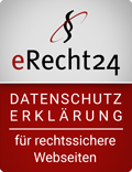 Siegel von eRecht24 zur Datenschutzerklärung